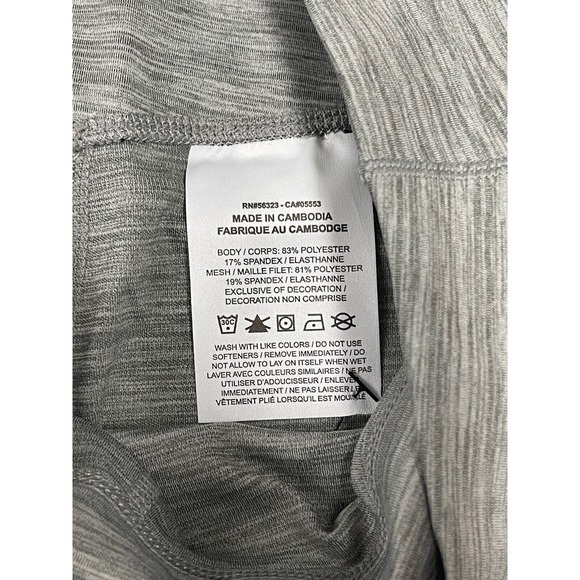 NIKE Women Training Crop Mesh Tights Grey Black CJ1816 091 - Small - Picture 10 of 12